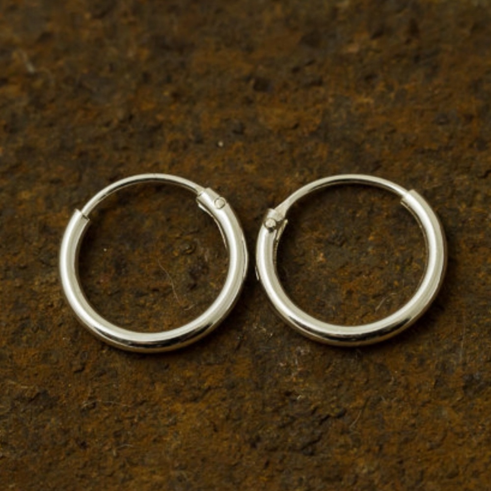 Sterling Silver huggie hoops - sleeper hoops